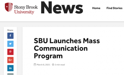 SBU Launches Mass Communication Program 이미지